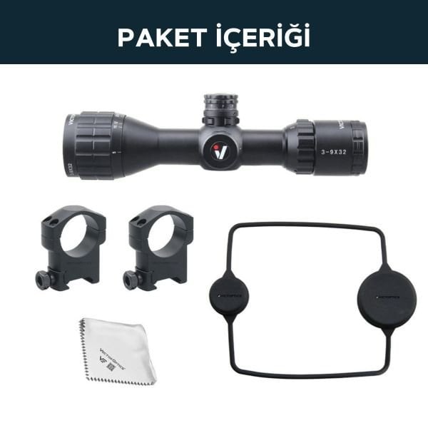 Victoptics C3 3-9x32 SFP KISA Tüfek Dürbünü OPSL-28