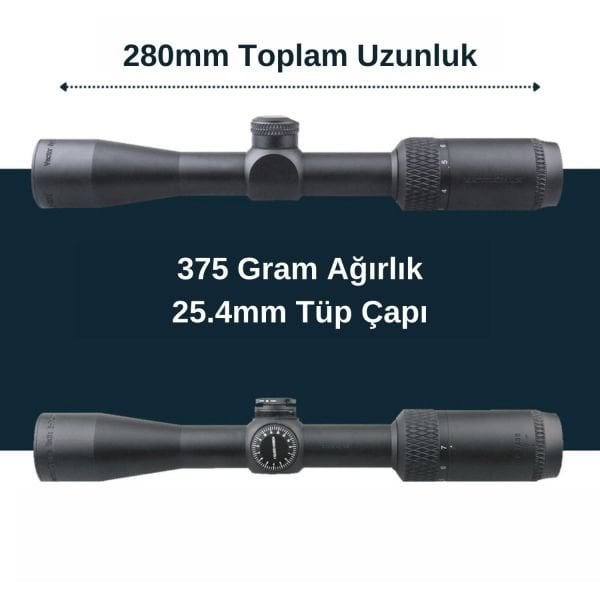 Vector Optics Matiz 2-7x32 MOA 1'' SFP Tüfek Dürbünü