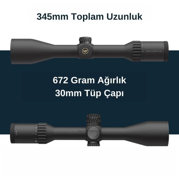 Vector Optics Continental X8 2-16x50 ED SFP Tüfek Dürbünü SCOM-45