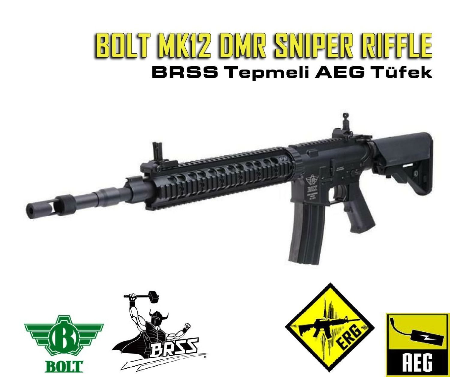 BOLT MK12 MODRETS DMR SNIPER RIFLE BRSS Tepme Sistemli