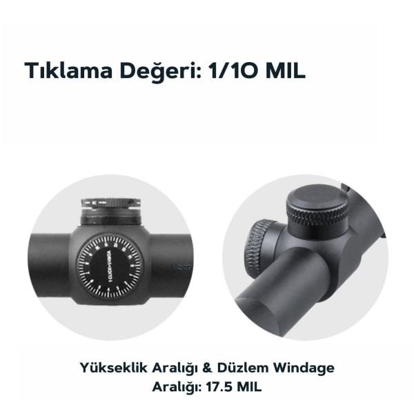 Vector Optics Matiz 3-9x40 MIL 1'' SFP Tüfek Dürbünü