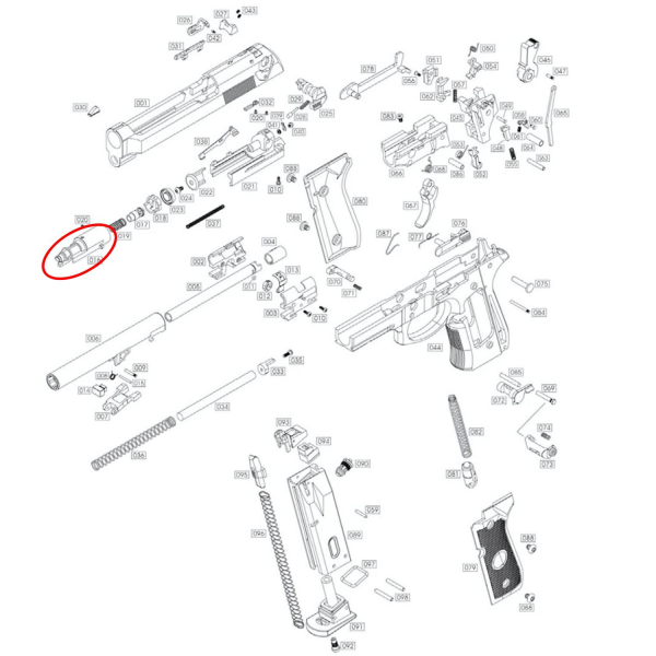 We M92 V2 Nozzle Assemblies Parça No #16