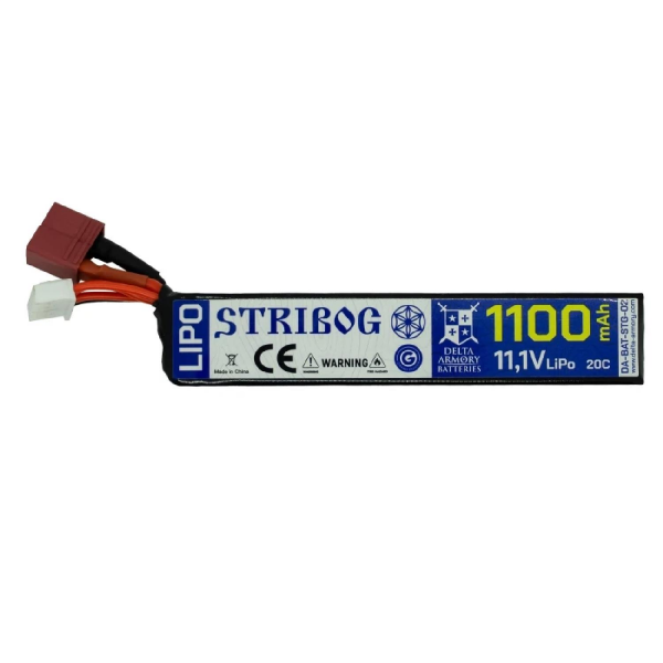 Delta Armory Airsoft Pil 11.1V LiPo 1100mAh 20C T-plug