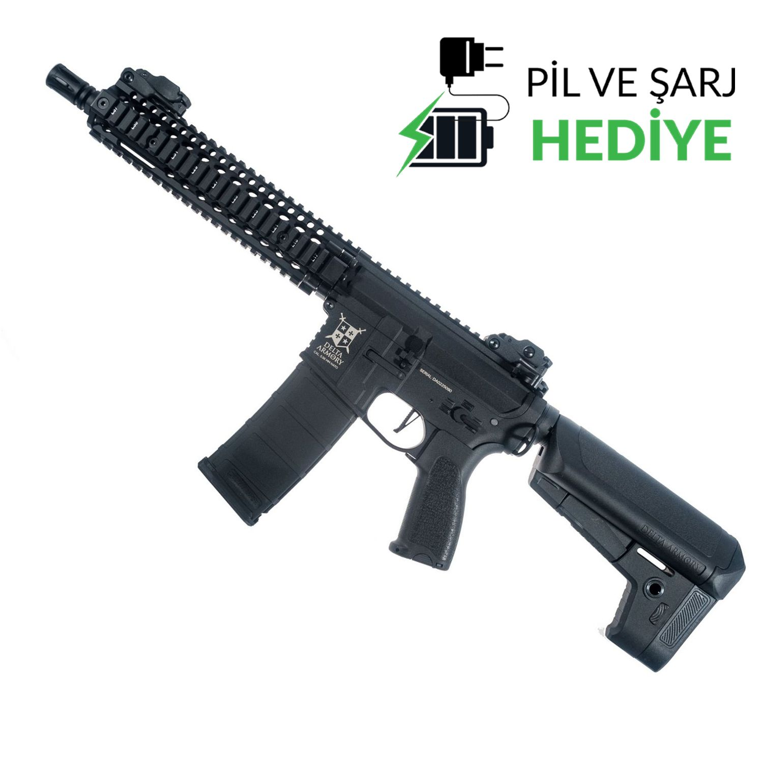 Delta Armory AR15 MK18 BRAVO Siyah AEG Airsoft Tüfek