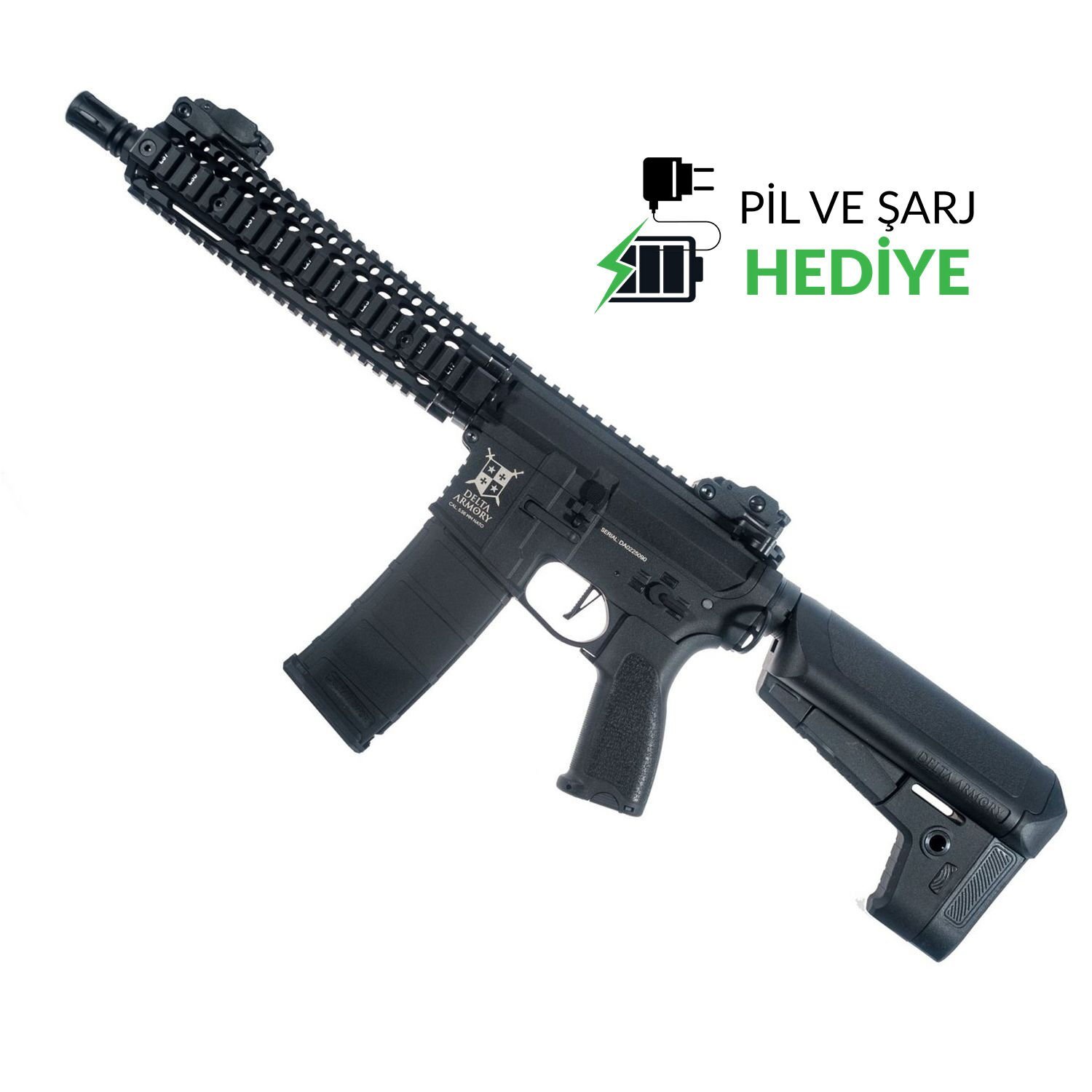 Delta Armory AR15 MK18 BRAVO Siyah AEG Airsoft Tüfek
