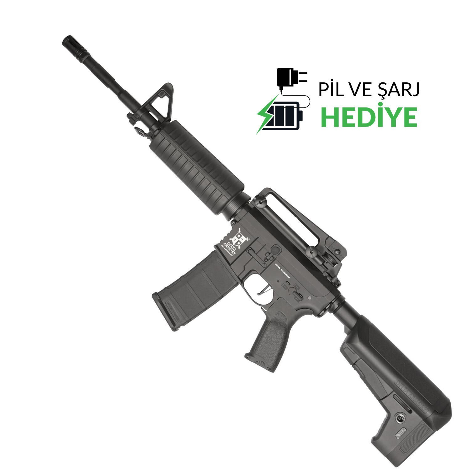 Delta Armory M4 AR15 CLASSIC Metal Alpha Airsoft Tüfek / Siyah DA-A11