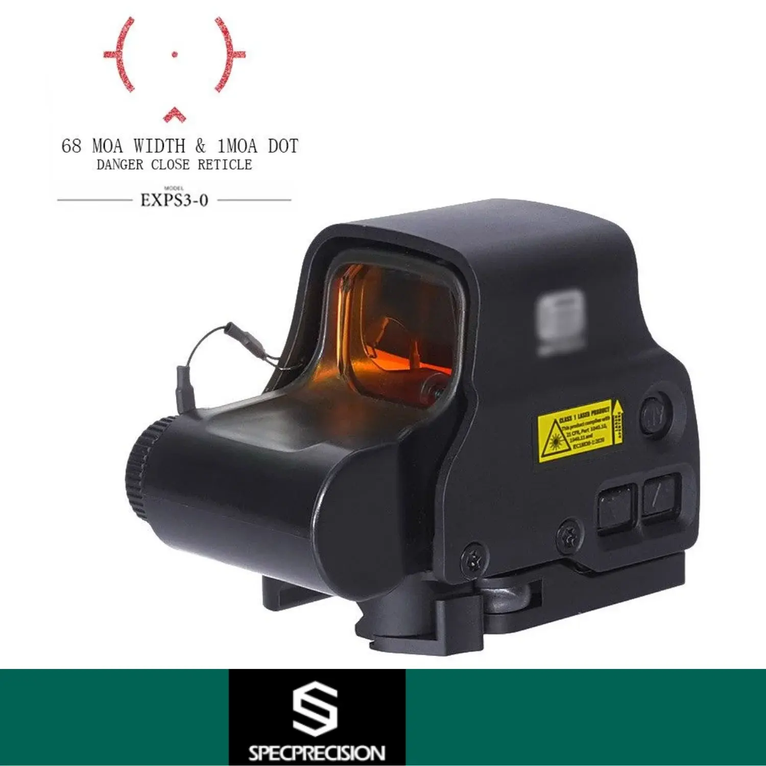 Specprecision EXPS3 DCR Artıkıl Deluxe Edition Holografik Red Dot Nişangâh – Siyah