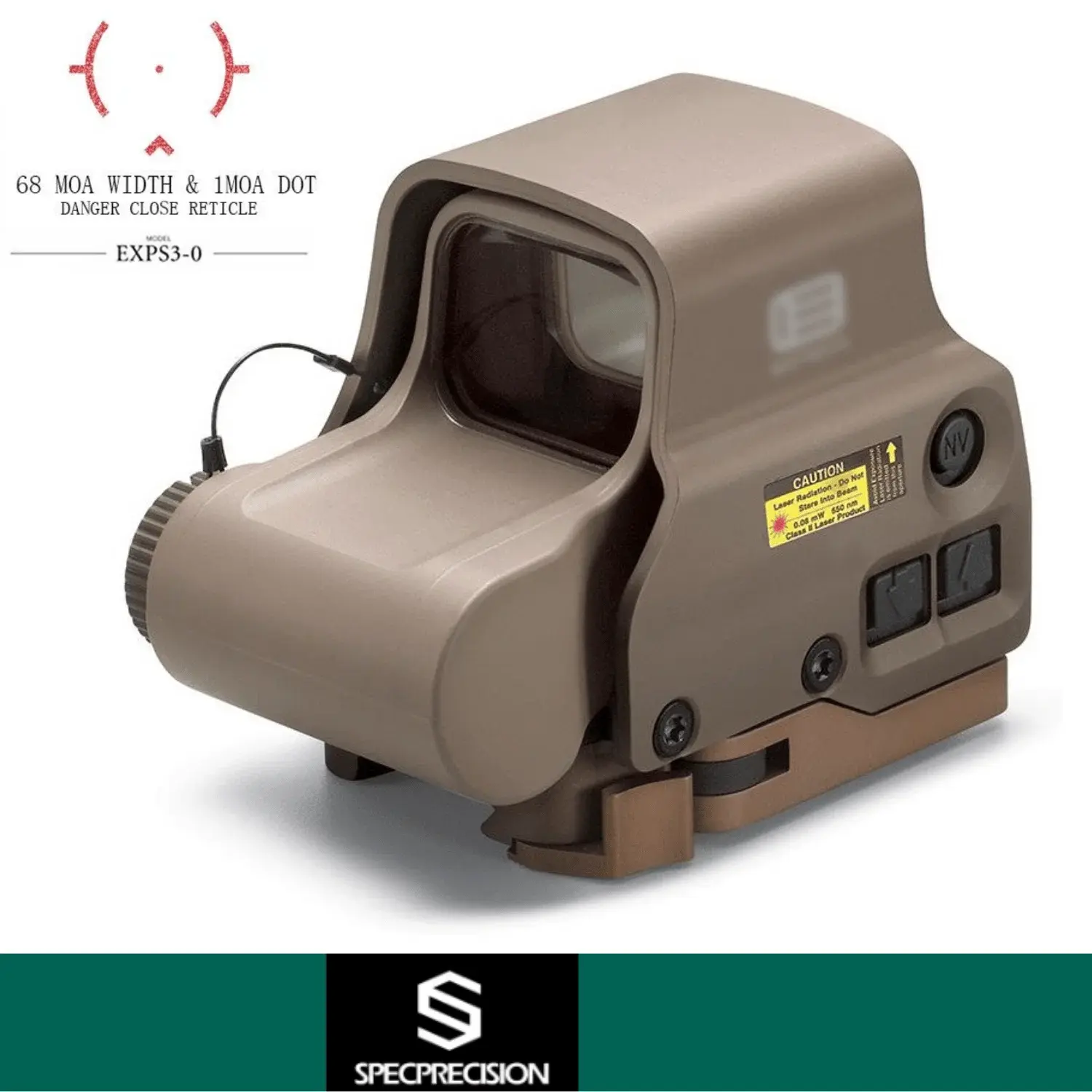 SP EOT EXPS3 DCR Reticle Deluxe Edition FDE Holografik Red Dot Sight Çöl Rengi