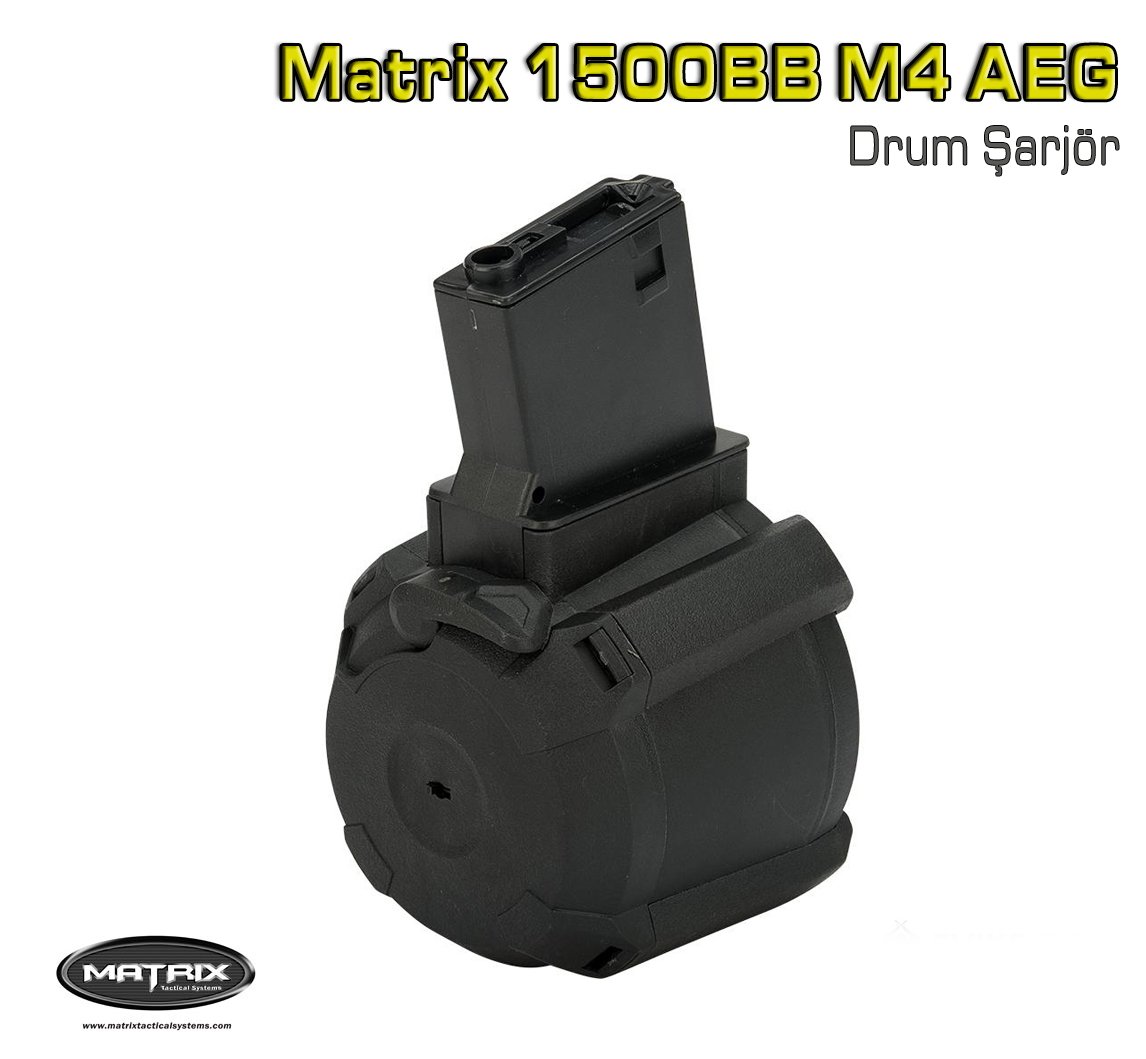 Matrix 1500rds M4 AEG Drum Şarjör