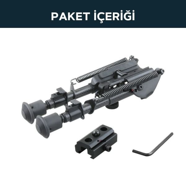 Vector Optics Karbon-Fiber Ekstra Hafif Ayarlanır Bipod Ayak