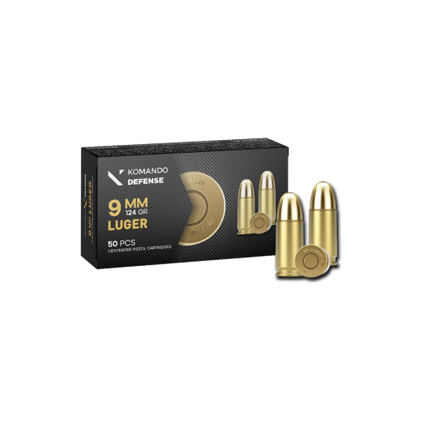 9X19 MM KOMANDO DEFENCE (FMJ-124 GRN)LUGER  TABANCA FİŞEĞİ-1049