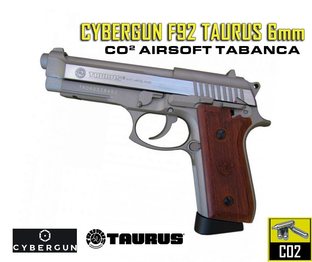 CYBERGUN Taurus PT92 GBB Gümüş Airsoft Tabanca
