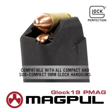 GLOCK 19 9mm ŞARJÖR - 15'lik - Siyah - MAGPUL