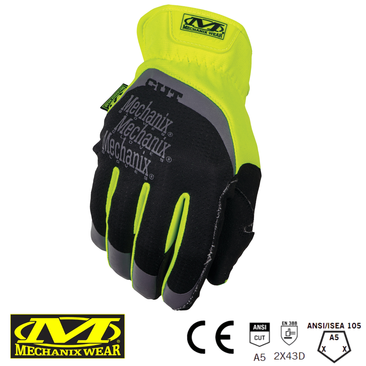 Mechanix Wear® FastFit E5 Cut Resistant HI-VIZ  Eldiven