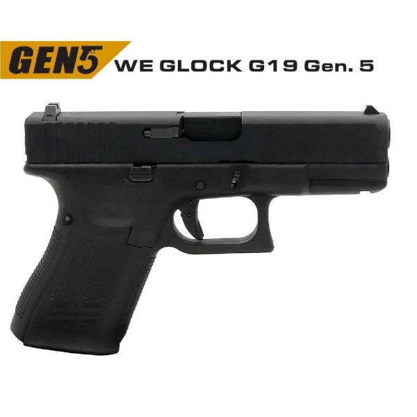 WE Glock G19 Gen5 Siyah GBB Airsoft Tabanca