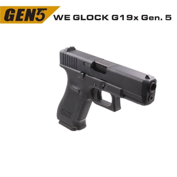 WE Glock G19x Gen5 Siyah GBB Airsoft Tabanca