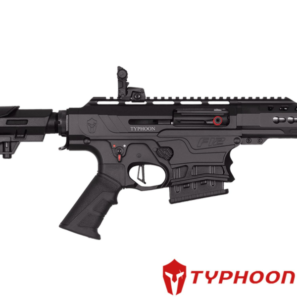 TYPHOON F12 SIYAH 12CAL 51CM ŞARJÖRLÜ YİVSİZ YARI OTOMATIK AV TÜFEĞİ