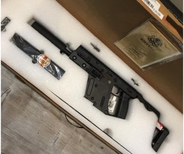 KRYTAC Kriss Vector SMG Mock Susturuculu AEG Airsoft Tüfek - Siyah