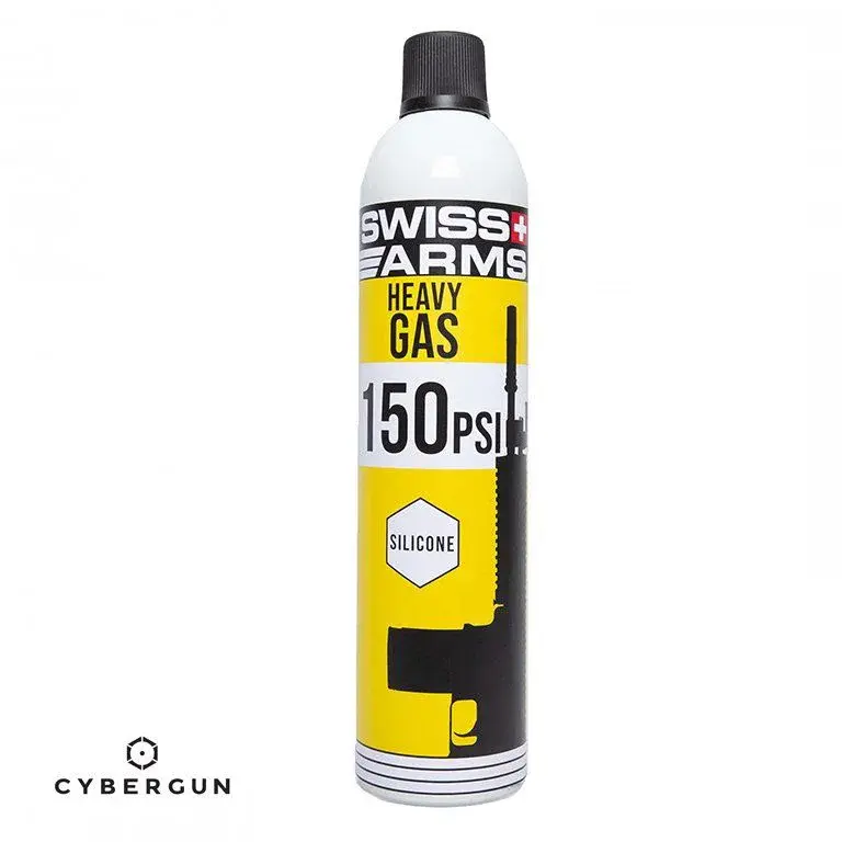 Cybergun Swiss Arms Silikonlu 150PSI / 760 ml Airsoft Heavy Gas - Sarı Şişe