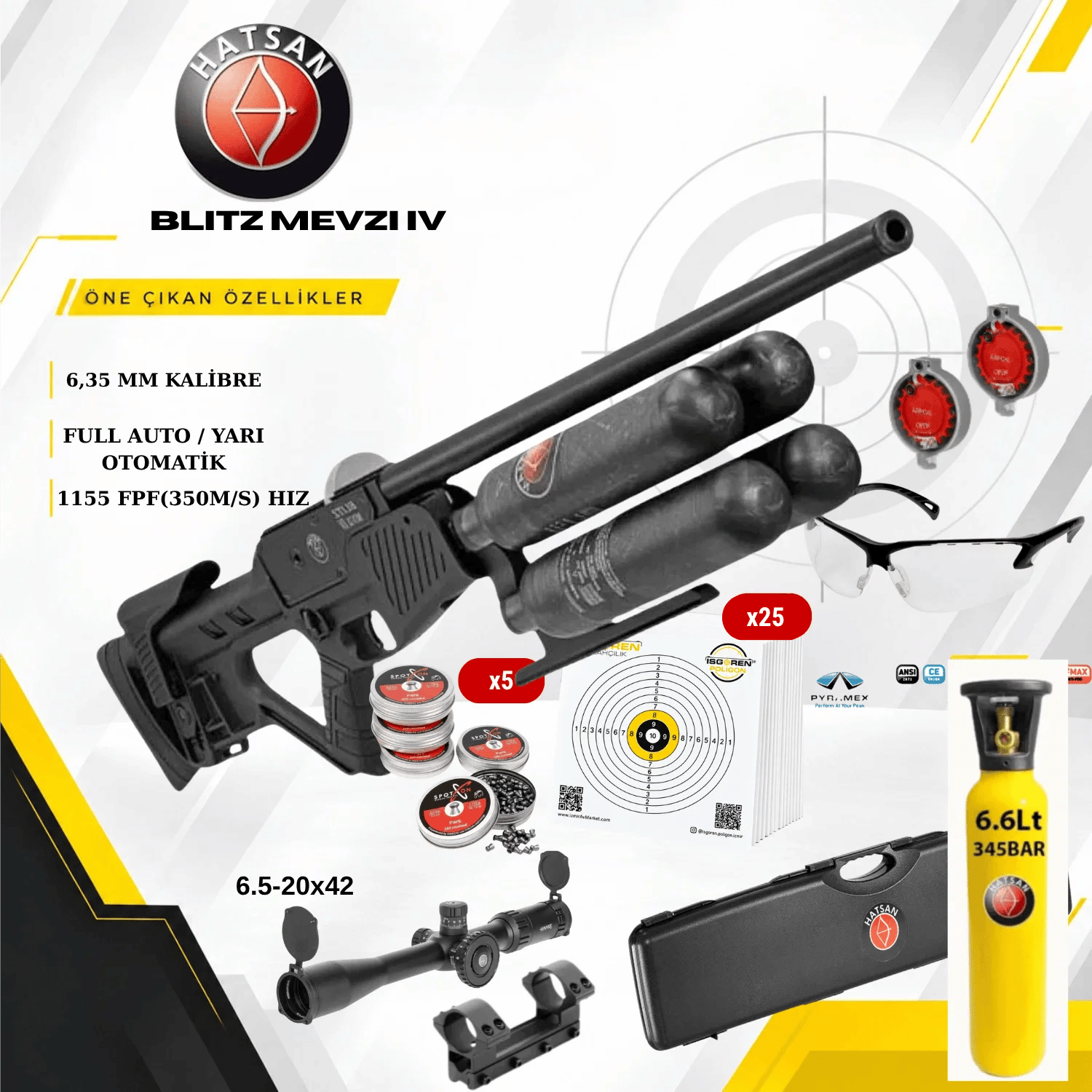 HATSAN BLITZ MEVZI IV PCP Havalı Tüfek Seti