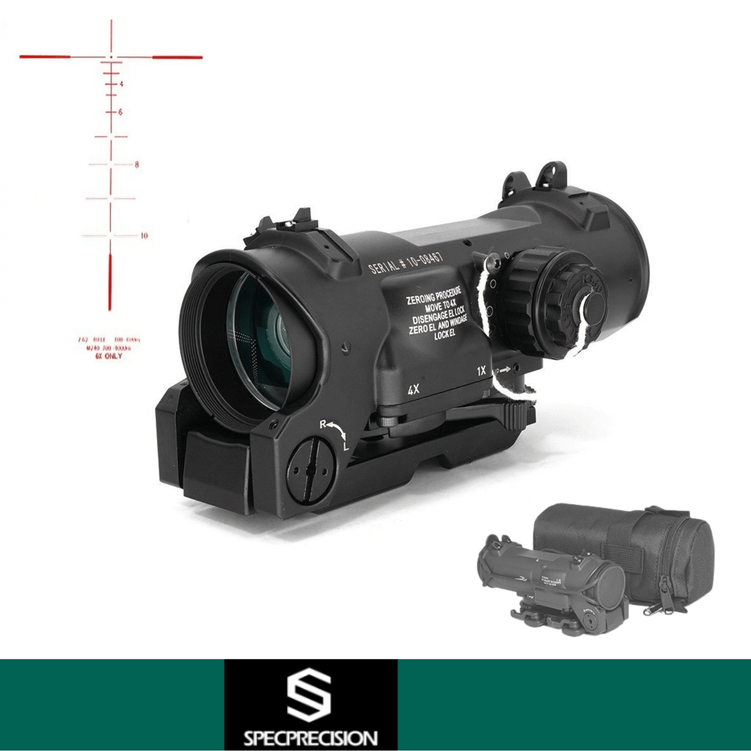 SP Elcan SpecterDR Gen3 (1-4X MilSpec) Siyah &EXTRA KILLFLASH
