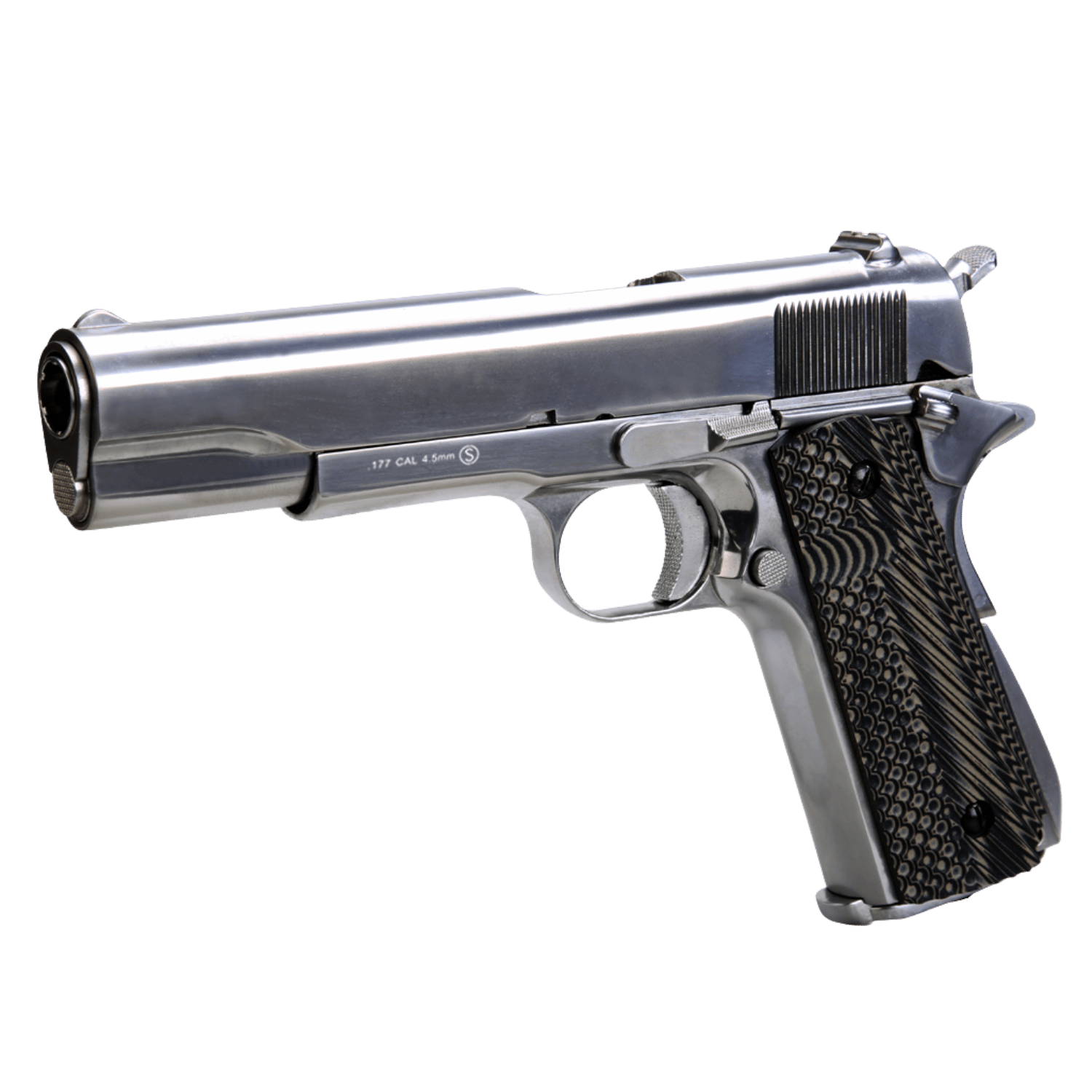 KLI COLT 1911 SILVER Parlak Gümüş (G10 Grip) CO2 BLOWBACK 4.5mm HAVALI TABANCA