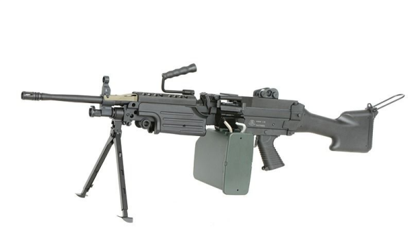A&K FN Licensed M249 MKII Siyah Full Metal LMG AEG Airsoft Tüfek