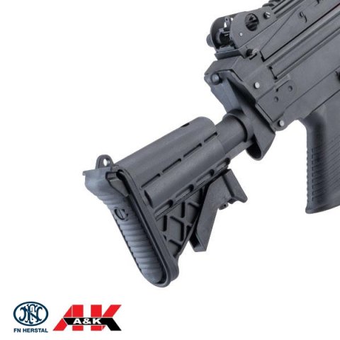 AK FN Lisanslı MK46 ''Featherweight'' AG Airsoft Makinalı Tüfek Siyah