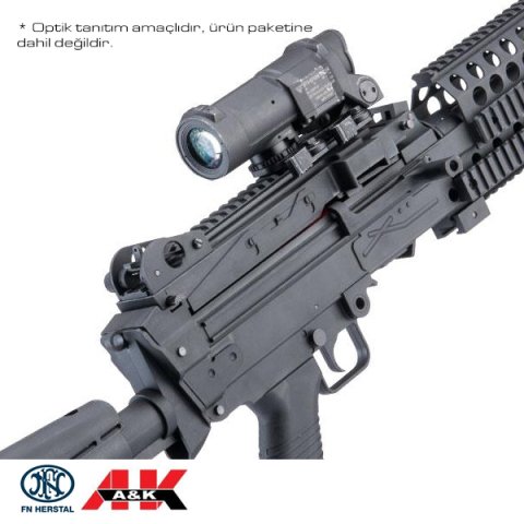 AK FN Lisanslı MK46 ''Featherweight'' AG Airsoft Makinalı Tüfek Siyah
