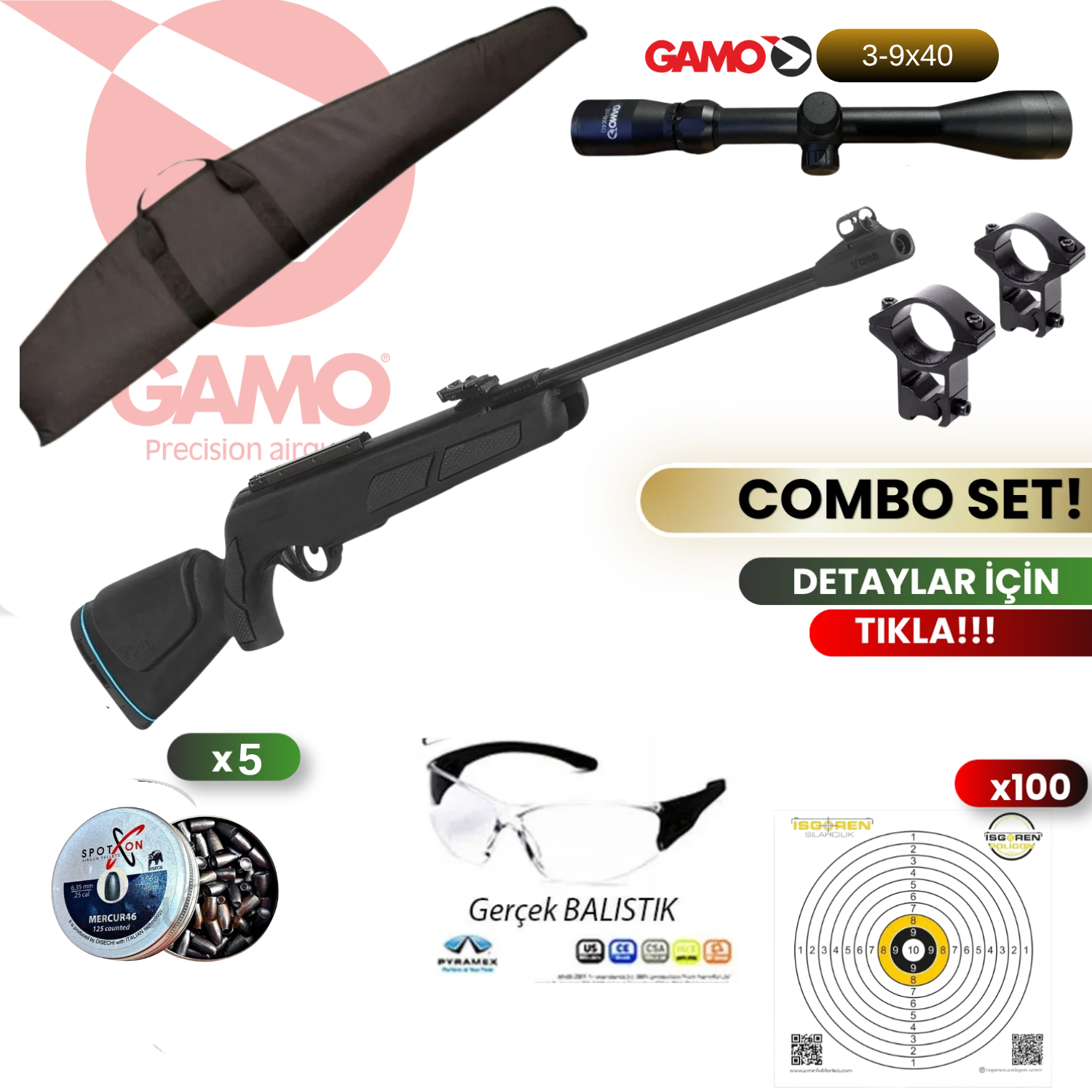 GAMO SHADOW IGFT 6.35mm Havalı Tüfek Seti
