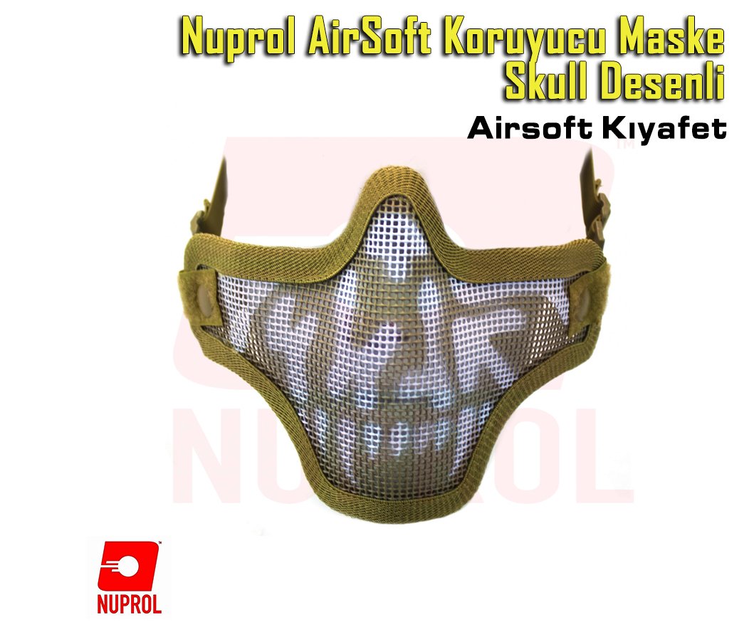 Nuprol AirSoft Koruyucu Maske Skull Desenli