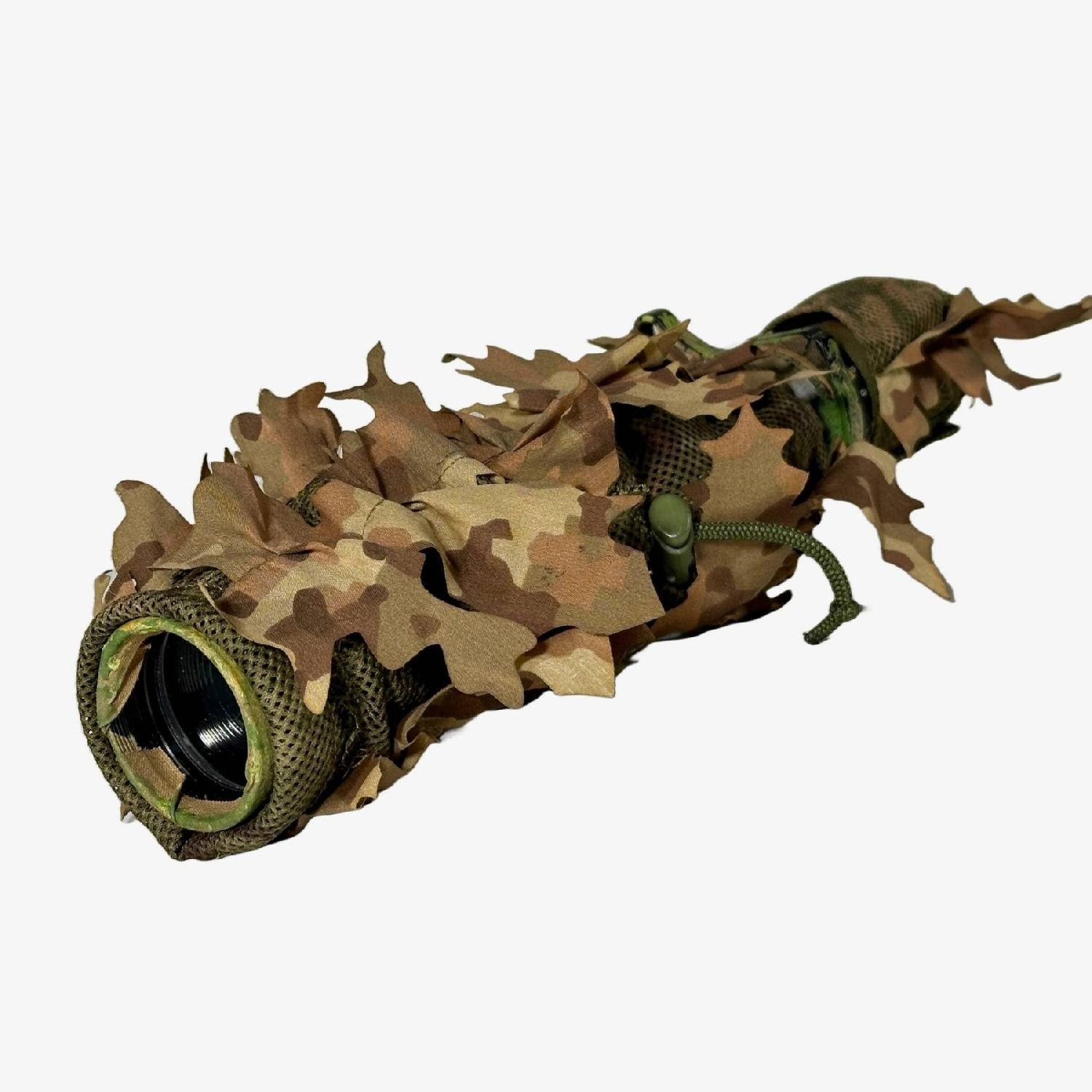 KMCS Scope Wrap 3D Yapraklı Evrensel Dürbün Kamuflaj Kılıfı - Next Gen Brown