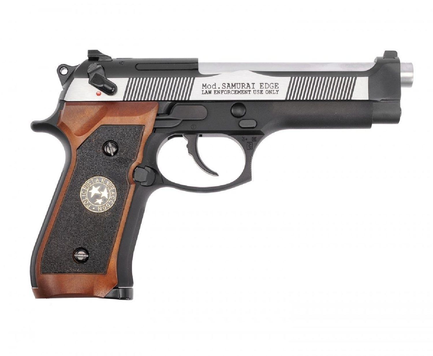 WE Samurai Edge M9 Silver & Black GBB Airsoft Tabanca