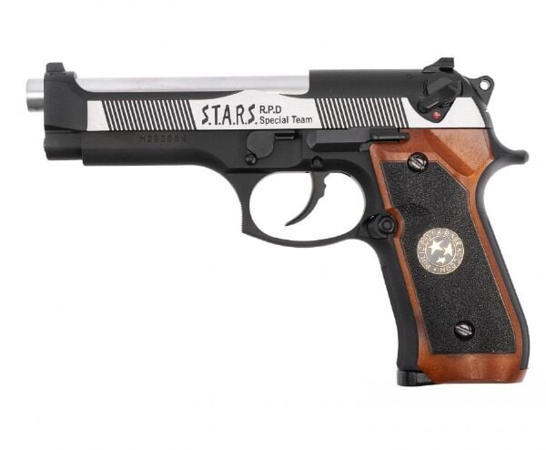 Samurai Edge M9 Airsoft GBB Tabanca- Silver & Black- M92SPS-2T