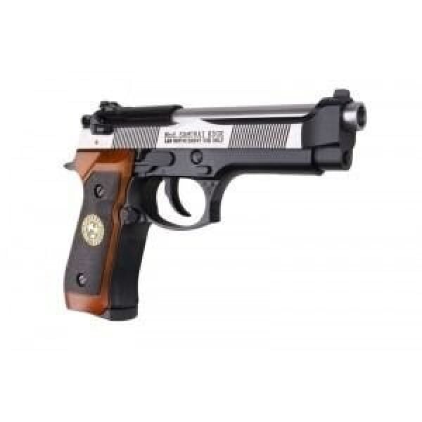 WE Samurai Edge M9 Silver & Black GBB Airsoft Tabanca