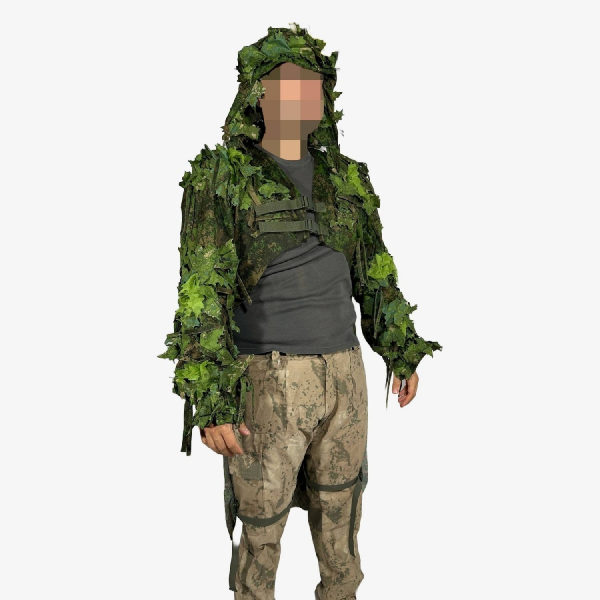 KMCS Kamuflajlı Piton Pelerini Çıkarılabilir Kapüşonlu - Yeşil