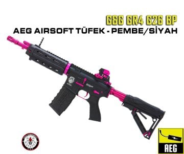 GG GR4 G26 BP AEG AIRSOFT TÜFEK - Pembe/Siyah
