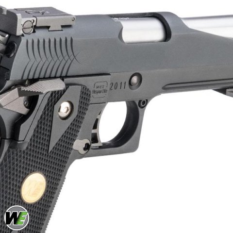 WE-Tech Competition Series ''Xcelerator Dragon'' Hi-CAPA GBB Airsoft Tabanca - Uzun Namlu/Siyah/madalyon Kabza