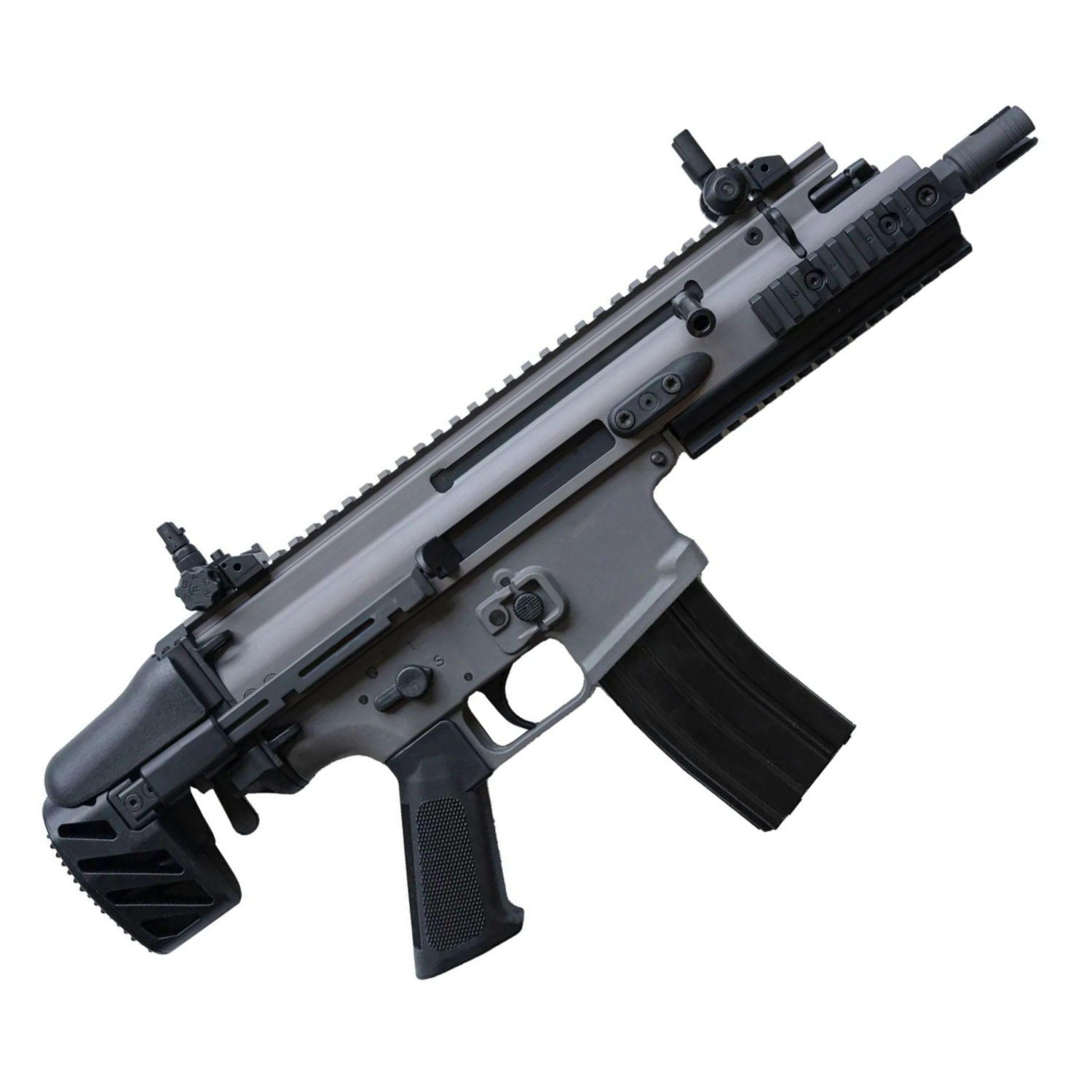 FN Herstal-Licensed SCAR-SC Compact Airsoft PDW B.R.S.S. AEG GREY BOLT