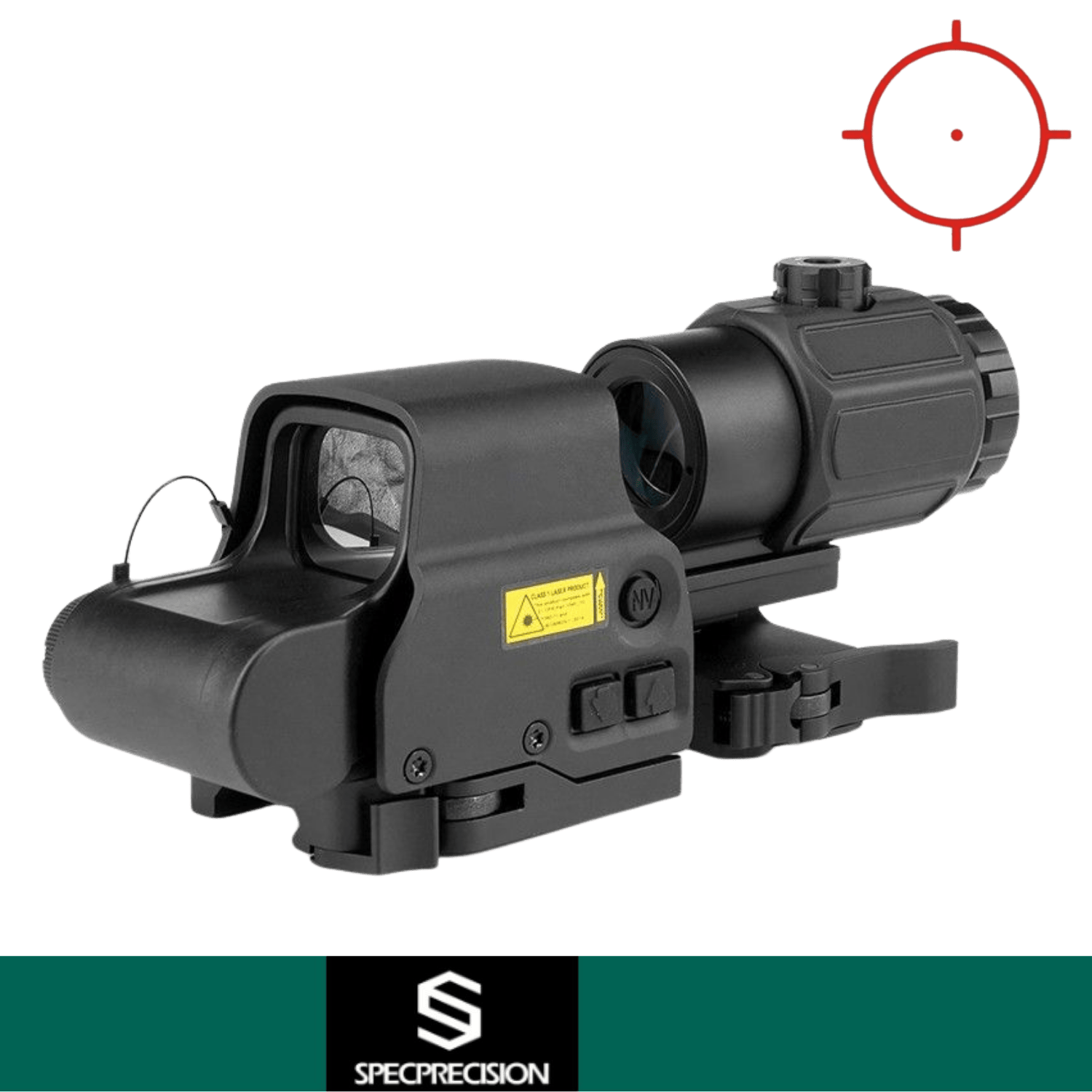 Specprecision EOT EXPS3-0 & G43 BLACK & 0.41'' FlipUp Mount COMBO SET Airsoft Sighting System
