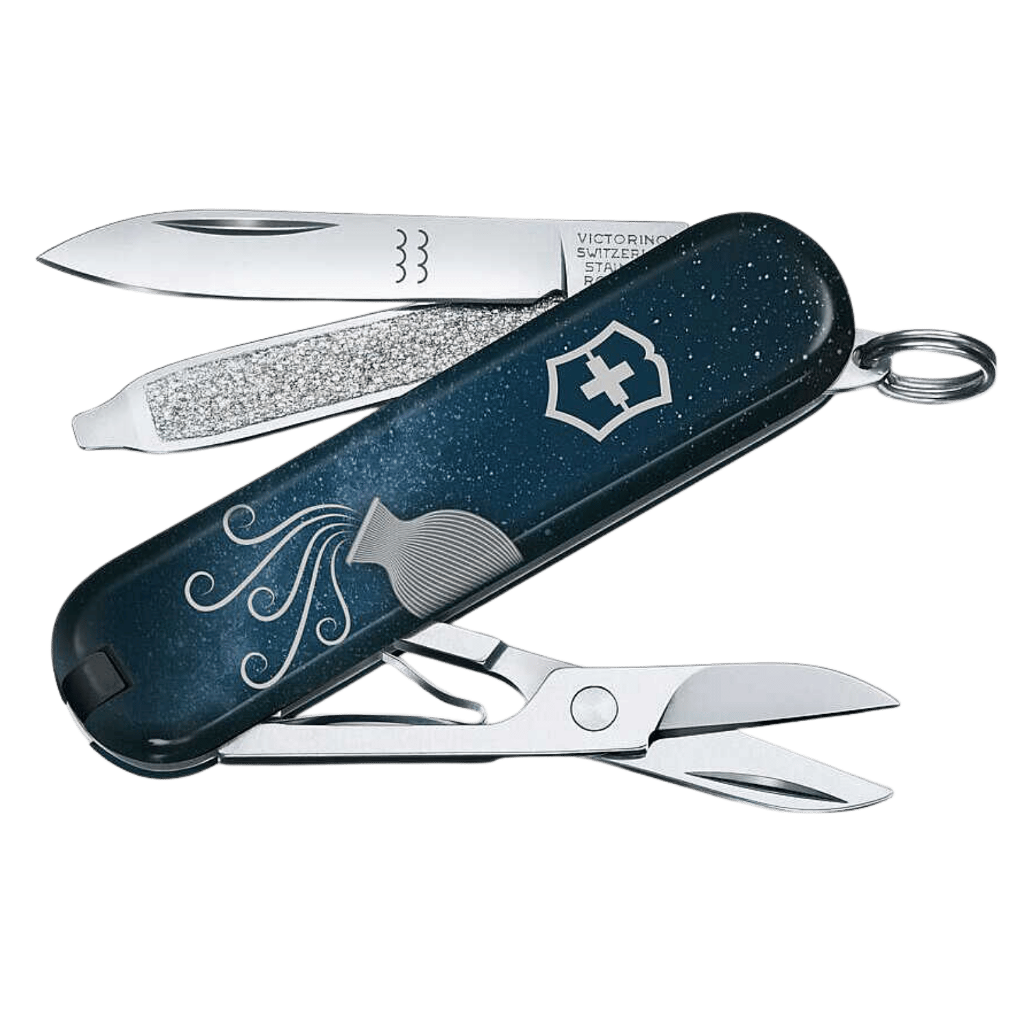 Victorinox 0.6223.2AQU Classic SD Zodiac Signs 58mm Çakı, Kova Burcu