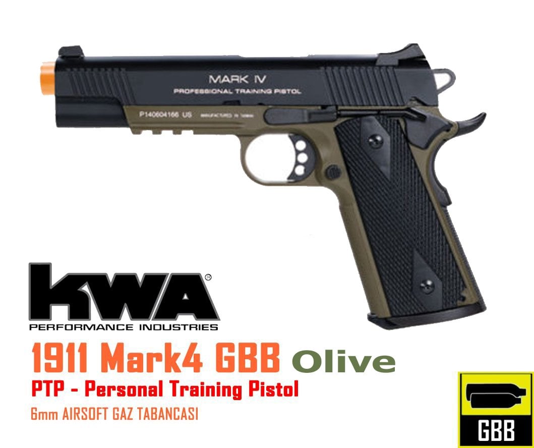 KWA 1911 MARK IV PTP Olive AIRSOFT TABANCA