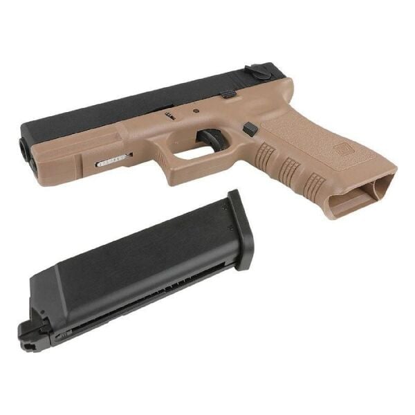 KJW Glock 18 Metal Slide Tan GBB Airsoft Tabanca
