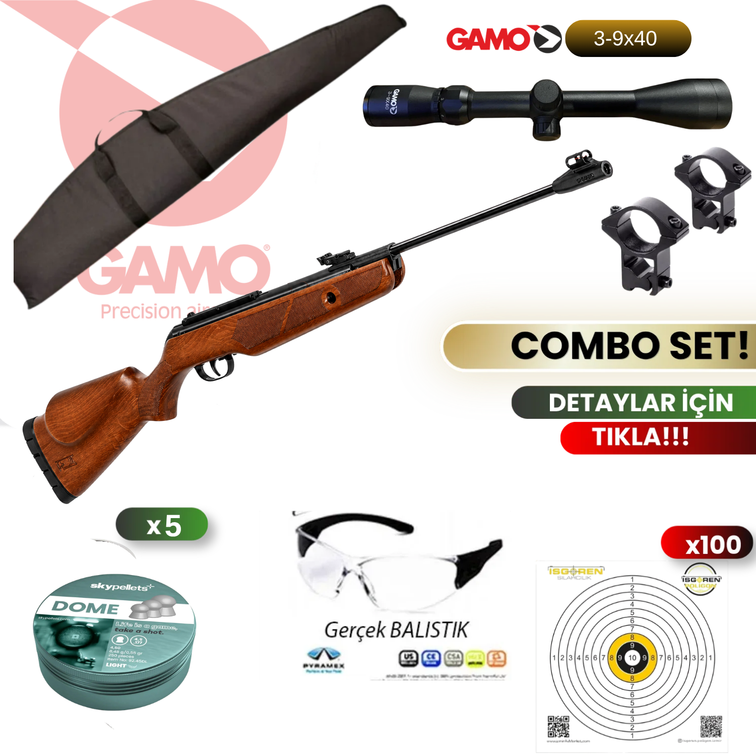 Gamo Hunter SE IGT 4.5 mm Havalı Tüfek Seti