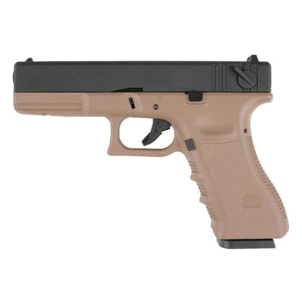 KJW G18 Glock18 Metal Slide TAN GBB Airsoft Tabanca KP-18-TAN
