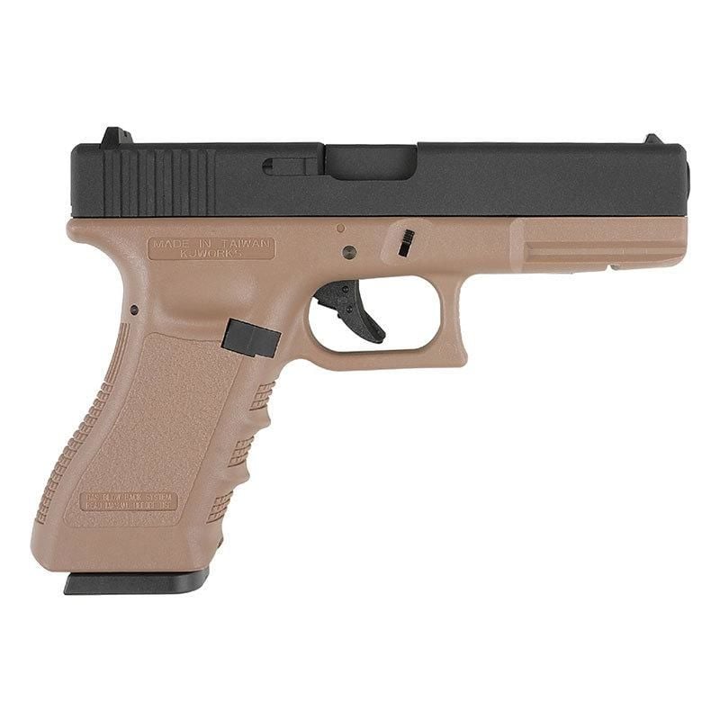 KJW G18 Glock18 Metal Slide TAN GBB Airsoft Tabanca KP-18-TAN