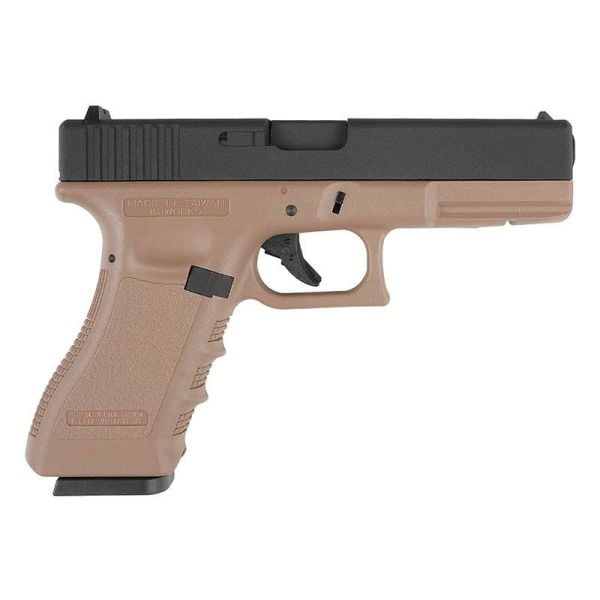KJW G18 Glock18 Metal Slide TAN GBB Airsoft Tabanca KP-18-TAN