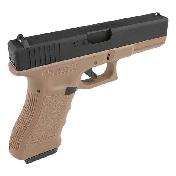KJW G18 Glock18 Metal Slide TAN GBB Airsoft Tabanca KP-18-TAN