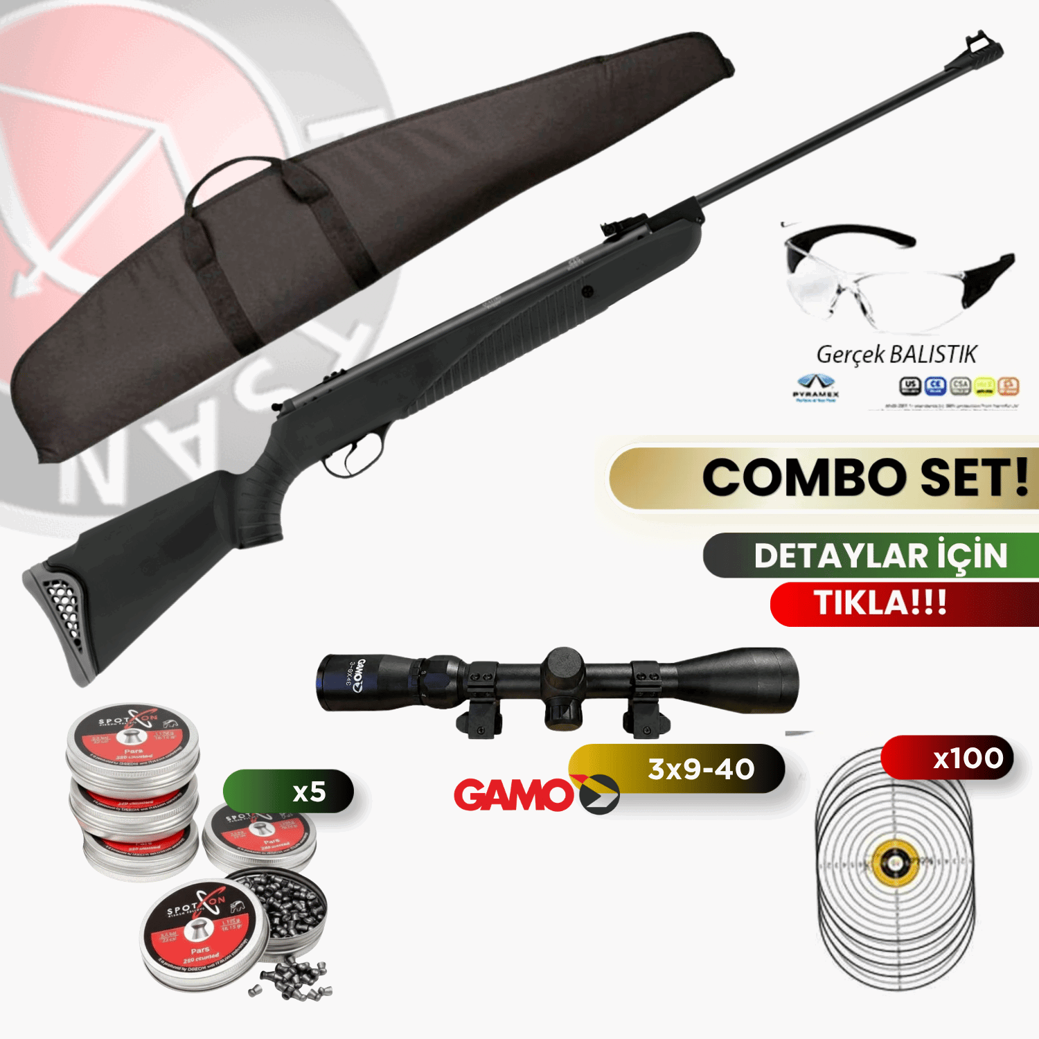 Hatsan Mod 85 Sniper Vortex 5.5 mm Havalı Tüfek Seti
