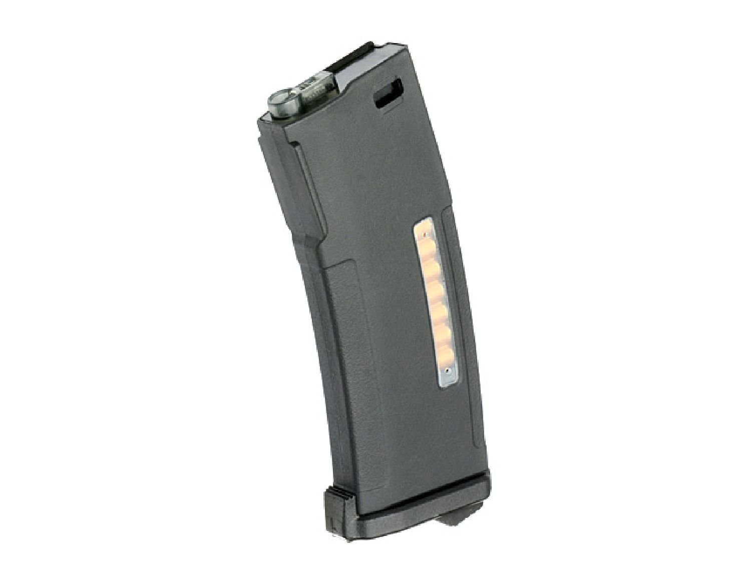 BattleAxe 150BB Polimer MidCap Mermi görünümlü ŞARJÖR Siyah Airsoft M4 AR15 Tüfek için